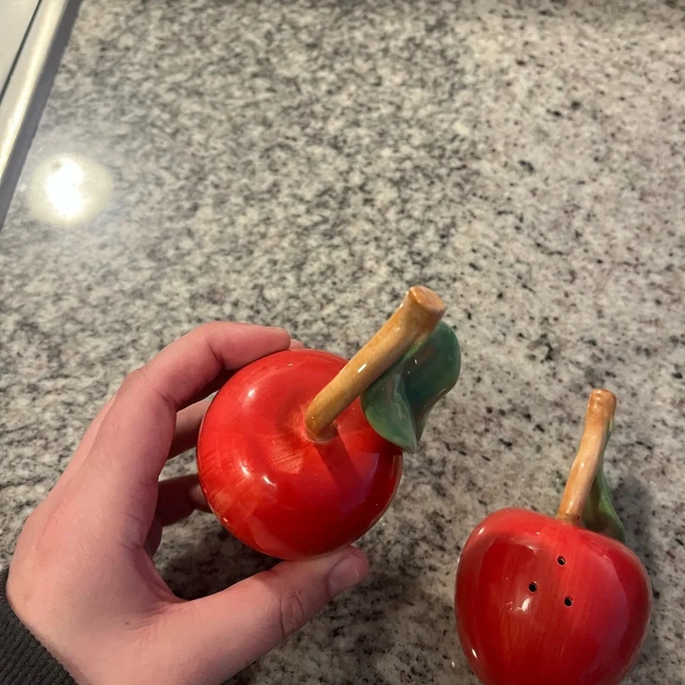 Mary Engelbreit Sakura Cherry Salt & Pepper Ceramic Shakers - Picture 6 of 6